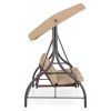 Leagan 3 locuri cu functie pat ARIANNA L.191.5 l.118 H.175 maro/kaki - 5