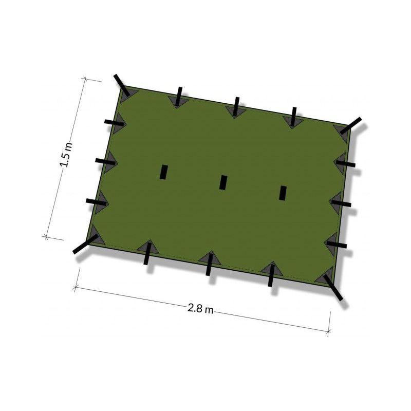 Tenda S Prelata Olive Green DDHammocks 2.8m x 1.5m - 0610370637272 - 2