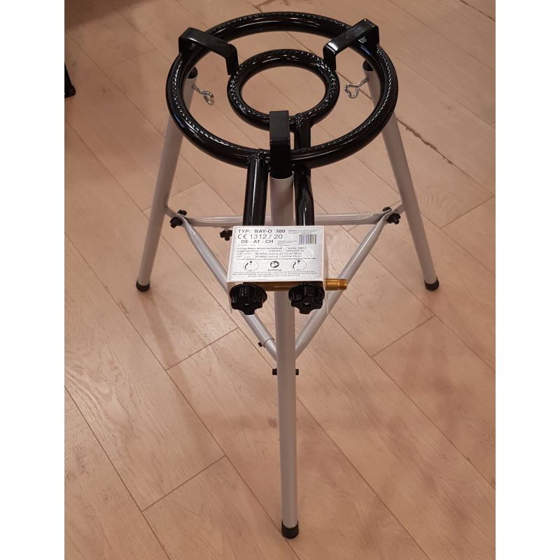 Arzator dublu pe gaz de 7,5 Kw, 30 cm cu suport de 70 cm inaltime, sustine pana la 150 kg ALL GRILL 1501.2-7401 - 7