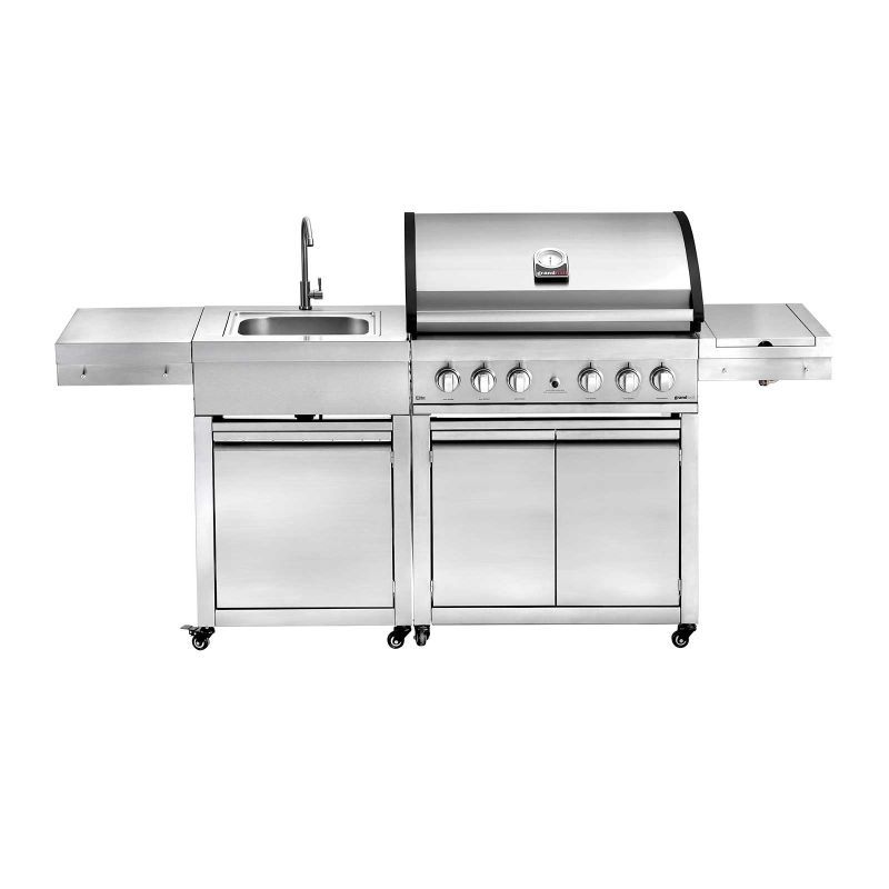 Bucatarie de exterior Grandhall Elite G5 K05000324A cu sear burner K04000255A si chiuveta K01000118A - 1 Bucatarie de exterior Grandhall Elite G5 K05000324A cu sear burner K04000255A si chiuveta K01000118A - 1