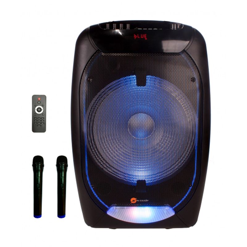 Boxa activa portabila N-Gear The Flash 1510, 500 W, difuzor 38cm, USB, MP3, Bluetooth, 2 microfoane wireless - 1