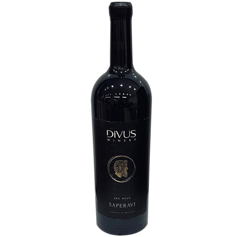 Divus Saperavi vin rosu sec 0,75 litri, 14% alcool, recolta 2019 - 2