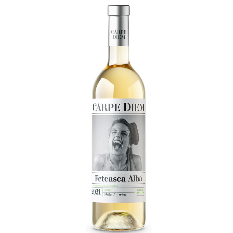 Carpe Diem Feteasca Alba vin alb sec 0,75 litri, 12,5% alcool, recolta 2021 - 1 Carpe Diem Feteasca Alba vin alb sec 0,75 litri, 12,5% alcool, recolta 2021 - 1