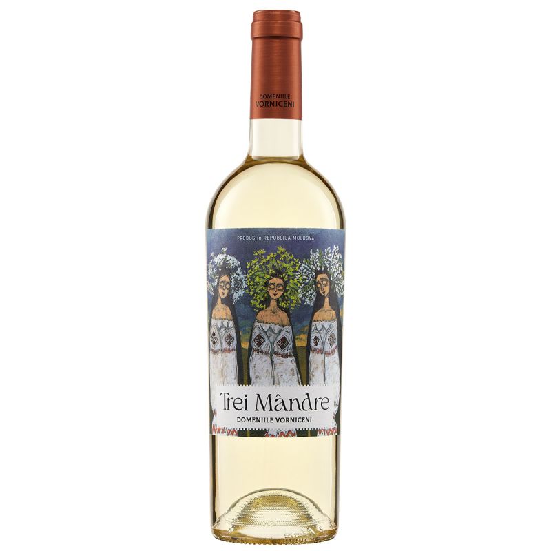 Divus Domeniile Vorniceni Trei Mandre vin alb Cupaj sec 0,75 litri, 12,5% alcool, recolta 2021 - 1