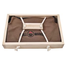 Set sort pentru gratar 77x68 cm din material textil premium in cutie de lemn tip cadou Grill Market - 1