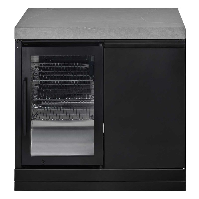 Modul bucatarie de exterior cu blat de lucru cabinet, spatiu depozitare si frigider Grandhall K01000290S - 1 Modul bucatarie de exterior cu blat de lucru cabinet, spatiu depozitare si frigider Grandhall K01000290S - 1
