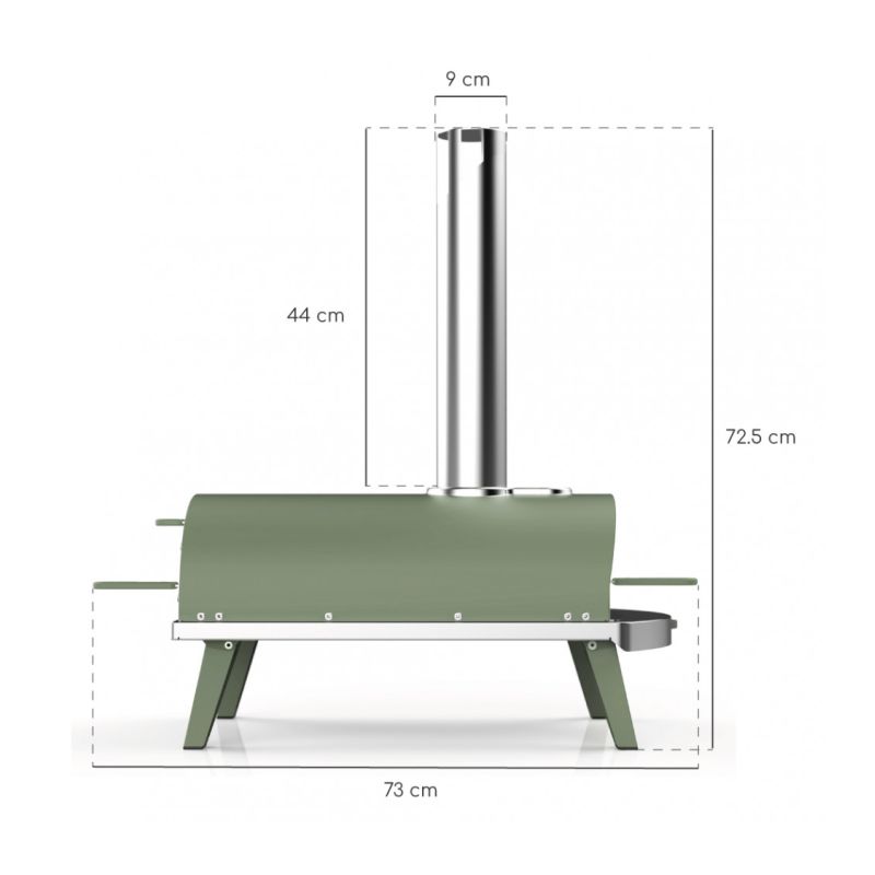 Cuptor pentru pizza compact pe peleti si lemne Eucalyptus ZiiPa22-002 - 11