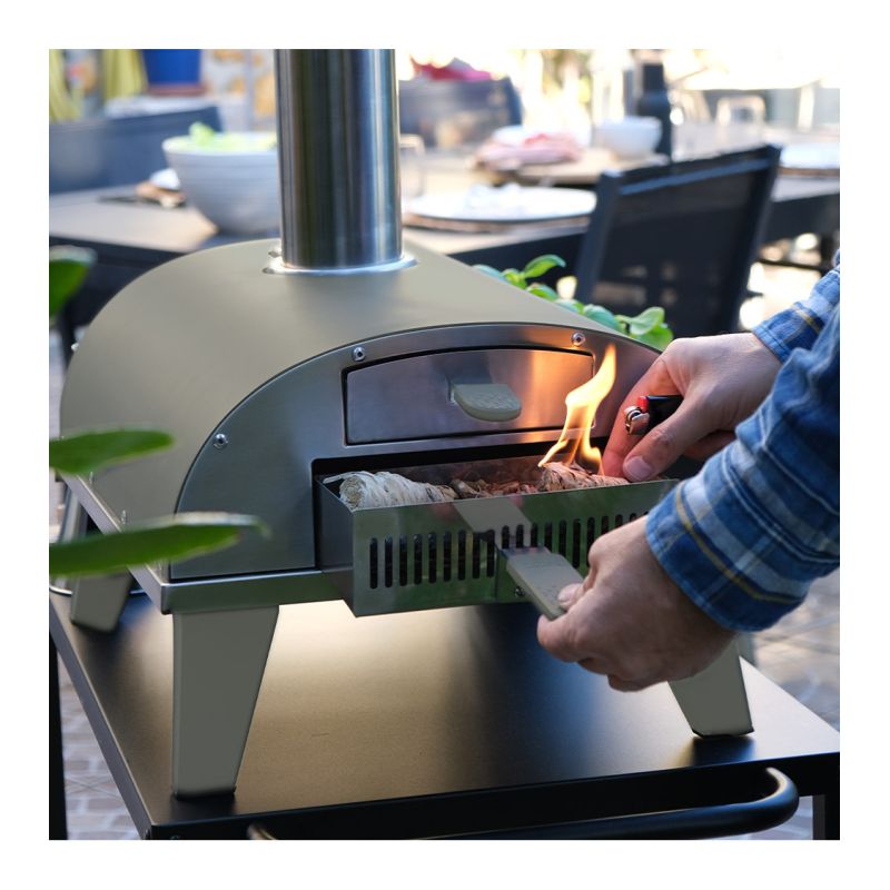 Cuptor pentru pizza compact pe peleti si lemne Eucalyptus ZiiPa22-002 - 14