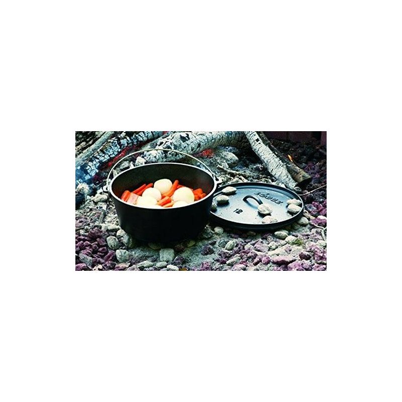 Ceaun din fonta cu capac - cuptor olandez Lodge 30,2 cm 7,6 litri L-12DCO3 - 4