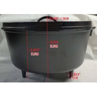 Ceaun din fonta cu capac - cuptor olandez Lodge 30,2 cm 7,6 litri L-12DCO3 - 11