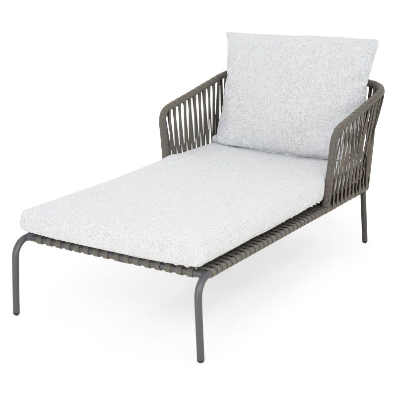 Sezlong MILANO L.82 l.160 H.70 gri/alb - 1 Sezlong MILANO L.82 l.160 H.70 gri/alb - 1