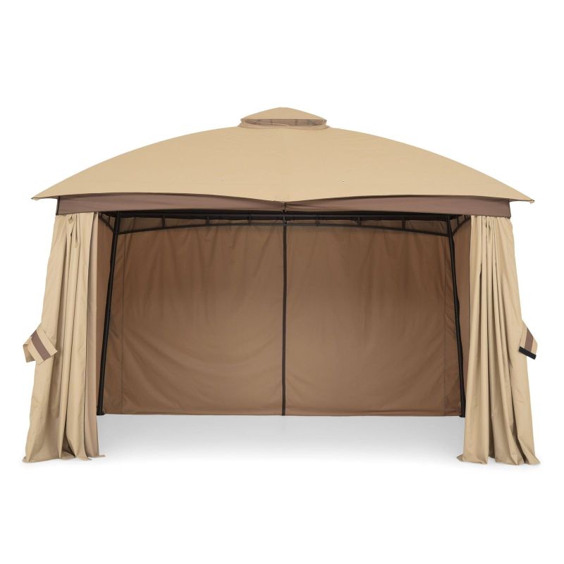 Gazebo VEGA L.295 l.295 H.270 negru/gri - 2