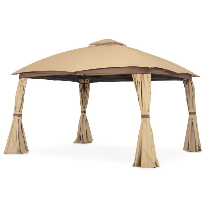 Gazebo VEGA L.295 l.295 H.270 negru/gri - 4