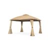 Gazebo VEGA L.295 l.295 H.270 negru/gri - 4
