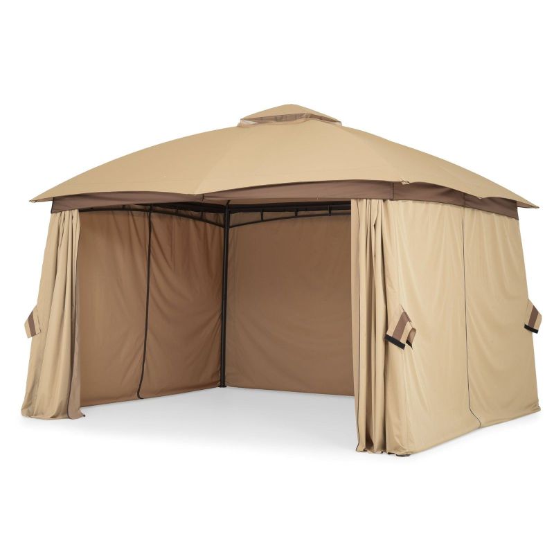 Gazebo VEGA L.295 l.295 H.270 negru/gri - 6