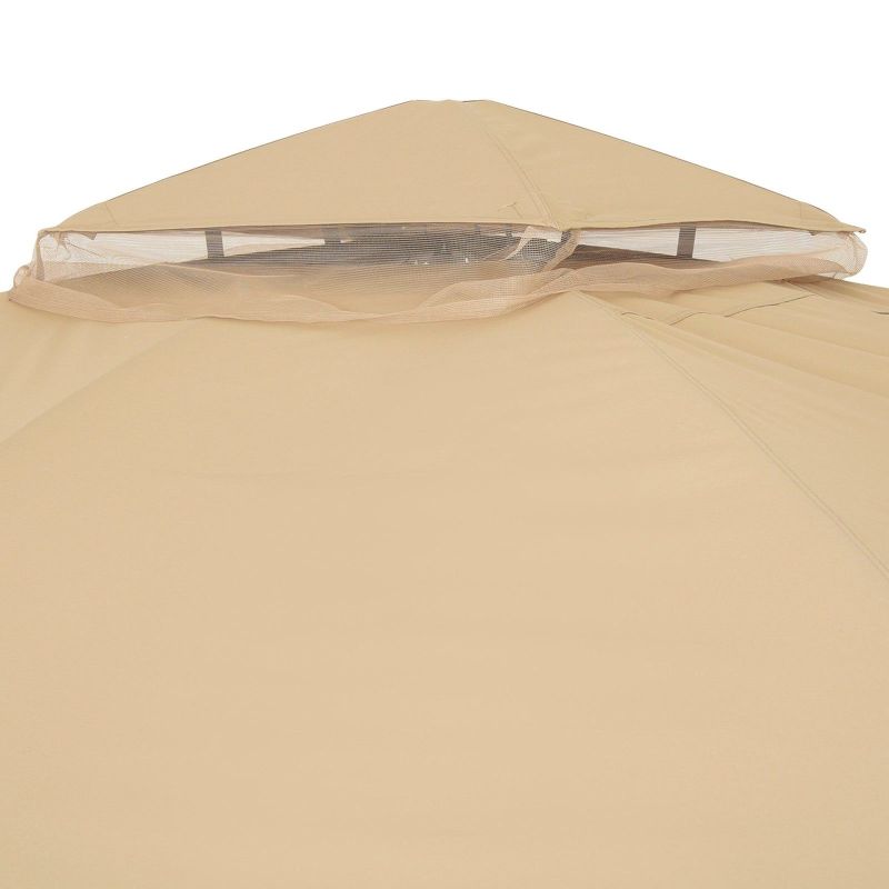 Gazebo VEGA L.295 l.295 H.270 negru/gri - 9