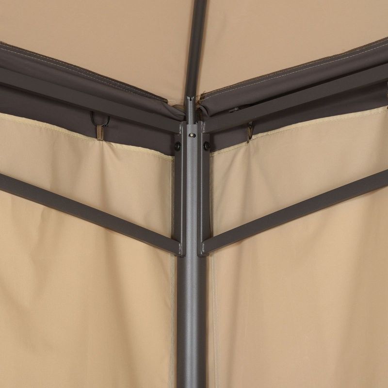 Gazebo VEGA L.295 l.295 H.270 negru/gri - 13