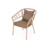 Scaun suprapozabil RIO L.68 l.65 H.84 natur/maro - 1