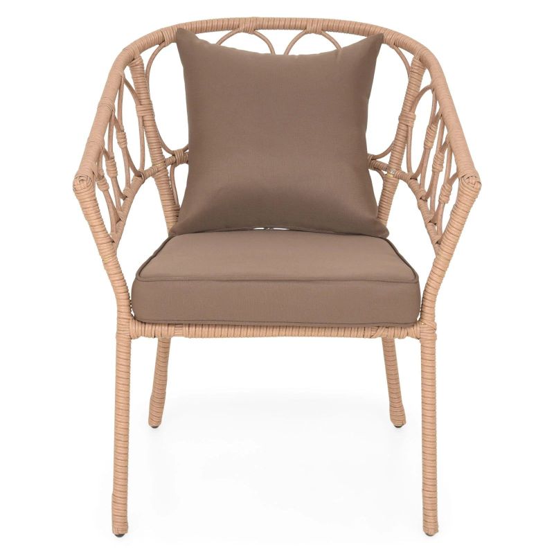 Scaun suprapozabil RIO L.68 l.65 H.84 natur/maro - 2