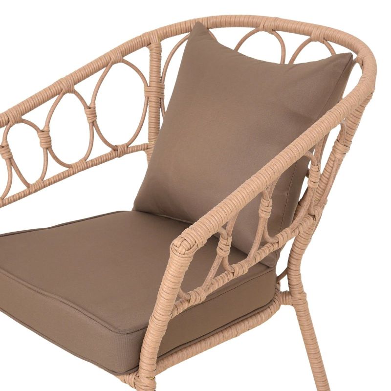 Scaun suprapozabil RIO L.68 l.65 H.84 natur/maro - 3