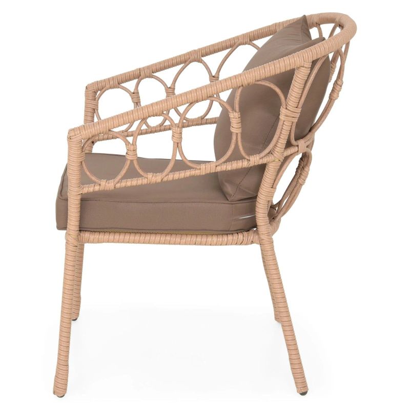 Scaun suprapozabil RIO L.68 l.65 H.84 natur/maro - 4