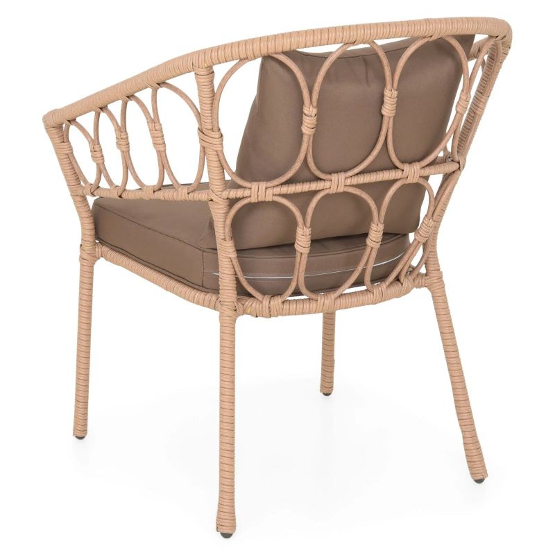 Scaun suprapozabil RIO L.68 l.65 H.84 natur/maro - 5
