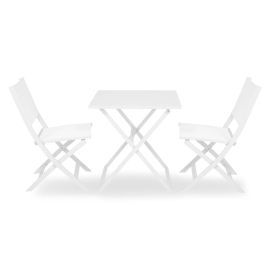 Set 2 scaune si masa pliabile BREEZE L.70 l.70 H.75 alb - 1