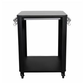 Masa de exterior pe roti, cu sistem de blocare si raft rectractabil din otel inoxidabil Cozze 60 x 60 x 83,5 cm 90300 - 1