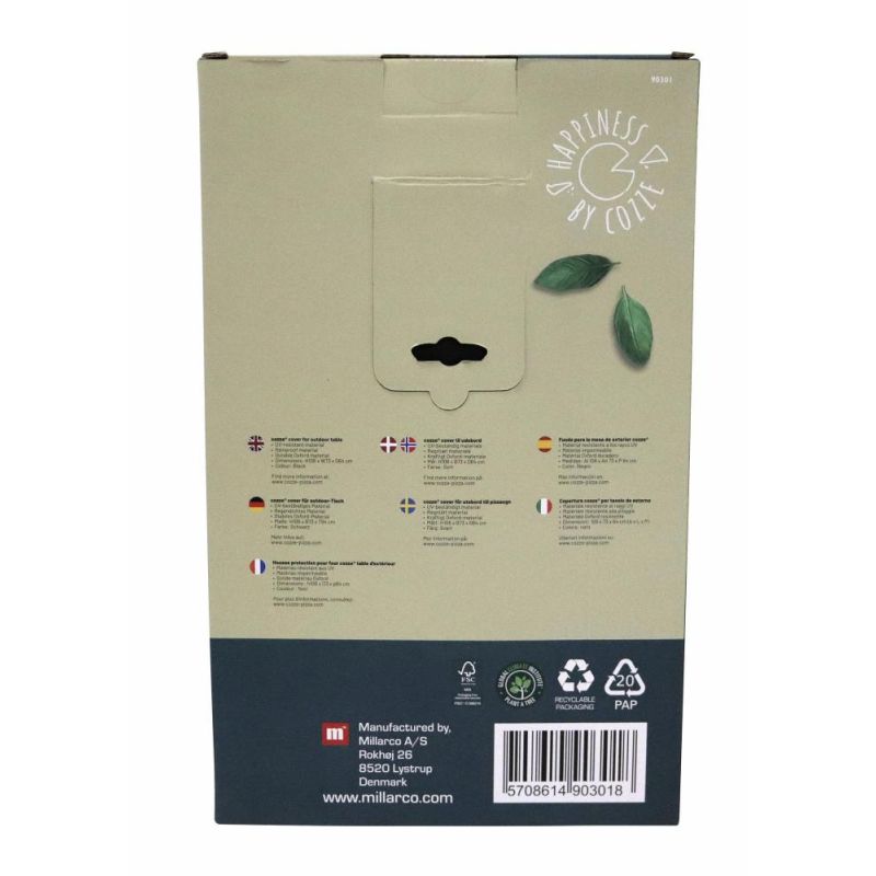 Husa pentru cuptor de pizza, gratar, masa exterior 90300 si 90522, 73 x 64 x 109 cm, material rezistent UV, negru Cozze 90301 - 