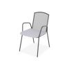 Set 2 scaune spatar mediu si masa patrata BERLIN L.70 l.70 H.72 negru/gri - 7