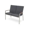 Canapea 2 locuri COLLODI L.115 l.63 H.92.5 natur/gri - 2