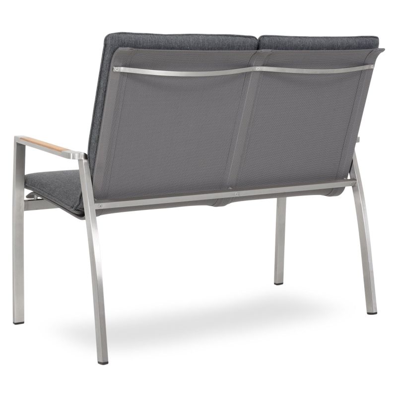 Canapea 2 locuri COLLODI L.115 l.63 H.92.5 natur/gri - 4