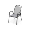 Scaun suprapozabil cu spatar inalt BERLIN L.56.5 l.44.5 H.97 negru/gri - 2