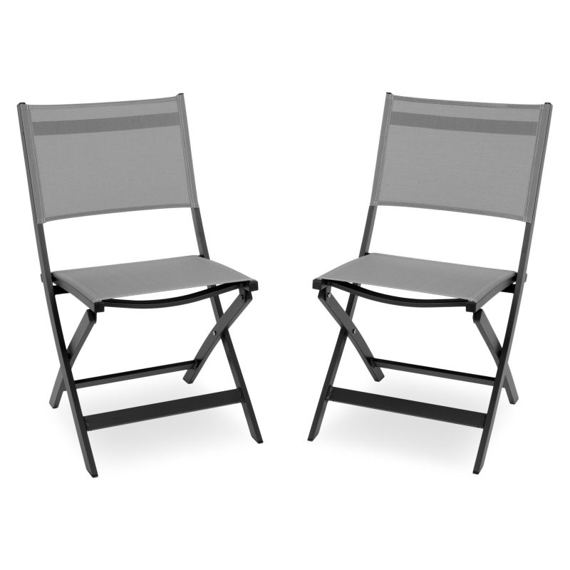 Set 2 scaune pliabile BREEZE L.63 l.50 H.88 negru - 1