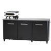 Modul bucatarie de exterior cu 3 usi, spatii depozitare si blat de lucru din inox Cozze negru 180 x 60 x 90 cm 90528 - 16