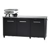 Modul bucatarie de exterior cu 3 usi, spatii depozitare si blat de lucru din inox Cozze negru 180 x 60 x 90 cm 90528 - 17