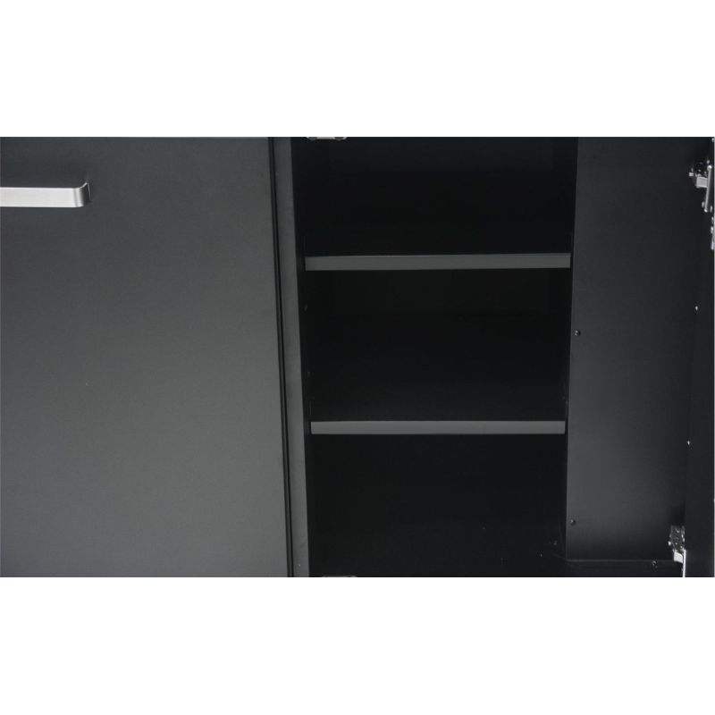 Modul bucatarie de exterior cu 3 usi, spatii depozitare si blat de lucru din inox Cozze negru 180 x 60 x 90 cm 90528 - 13