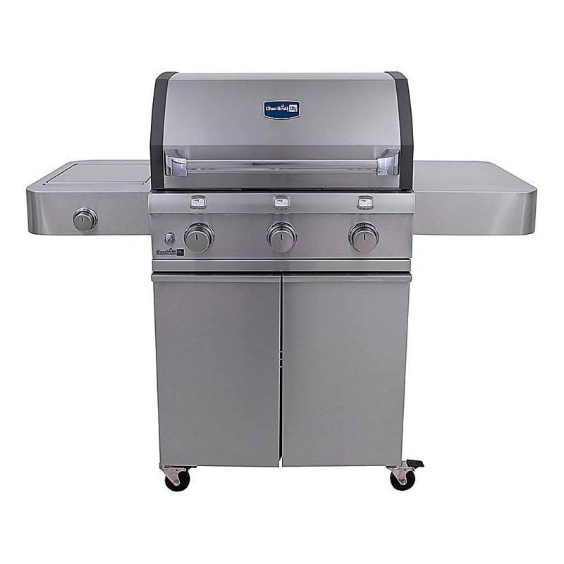 Gratar pe gaz din otel inoxidabil non-magnetic Char-Broil Titan T-5000, 3 arzatoare din inox, TRU-Infrared - 1