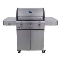 Gratar pe gaz din otel inoxidabil non-magnetic Char-Broil Titan T-5000, 3 arzatoare din inox, TRU-Infrared - 1