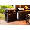 Modul bucatarie de exterior cu 3 usi, spatii depozitare si blat de lucru din inox Cozze negru 180 x 60 x 90 cm 90528 - 22