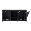 Modul bucatarie de exterior cu 3 usi, spatii depozitare si blat de lucru din inox Cozze negru 180 x 60 x 90 cm 90528 - 3