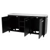 Modul bucatarie de exterior cu 3 usi, spatii depozitare si blat de lucru din inox Cozze negru 180 x 60 x 90 cm 90528 - 4