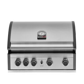 Gratar pe gaz cu 5 arzatoare 4 inox si 1 infrarosu, incastrabil, grile si plita fonta, Grandhall Pro Elite 4 K04000309A - 1