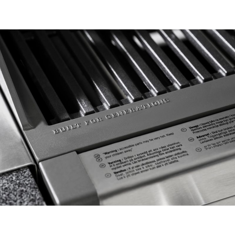 Gratar pe gaz cu 5 arzatoare 4 inox si 1 infrarosu, incastrabil, grile si plita fonta, Grandhall Pro Elite 4 K04000309A - 4