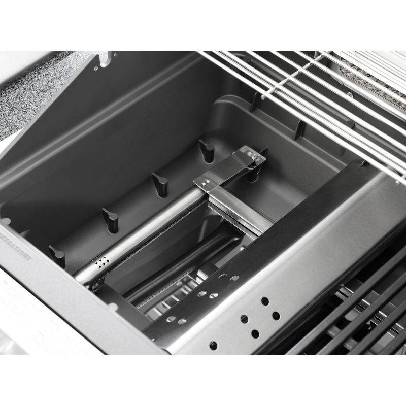 Gratar pe gaz cu 5 arzatoare 4 inox si 1 infrarosu, incastrabil, grile si plita fonta, Grandhall Pro Elite 4 K04000309A - 5