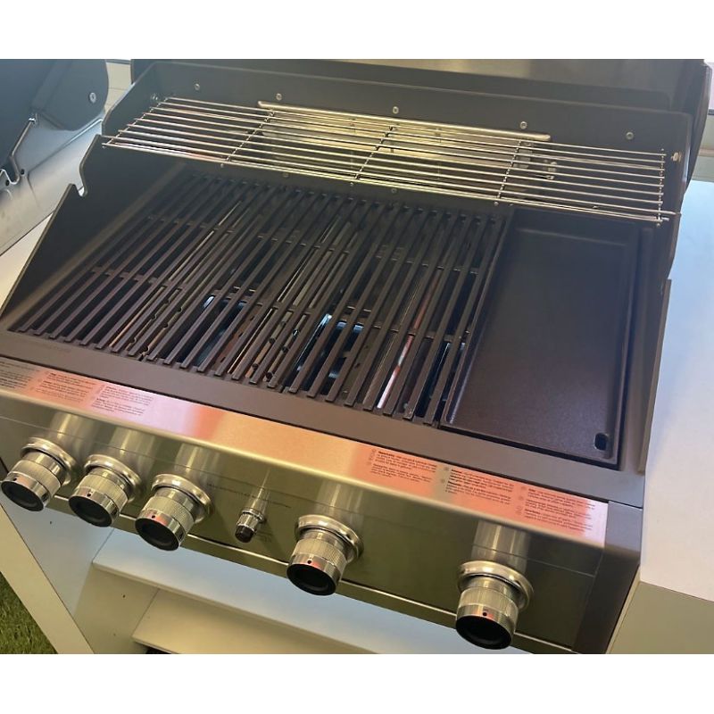 Gratar pe gaz cu 5 arzatoare 4 inox si 1 infrarosu, incastrabil, grile si plita fonta, Grandhall Pro Elite 4 K04000309A - 7