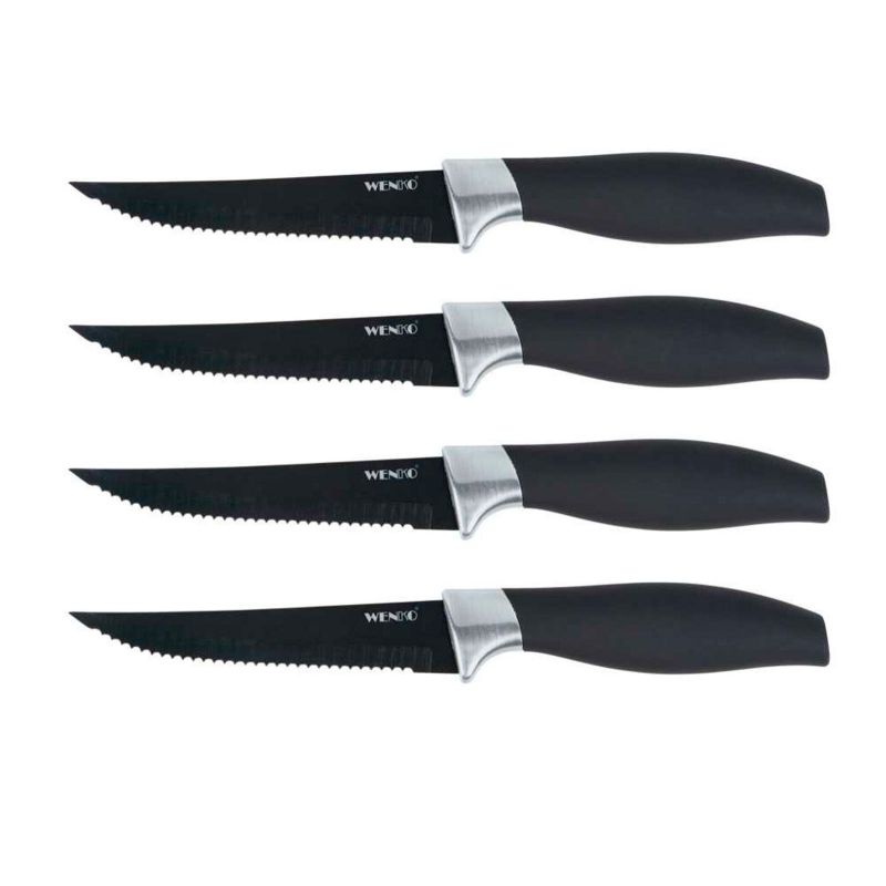 Set 4 cutite de friptura Otis Wenko Black Outdoor Kitchen 55059100 - 1 Set 4 cutite de friptura Otis Wenko Black Outdoor Kitchen 55059100 - 1