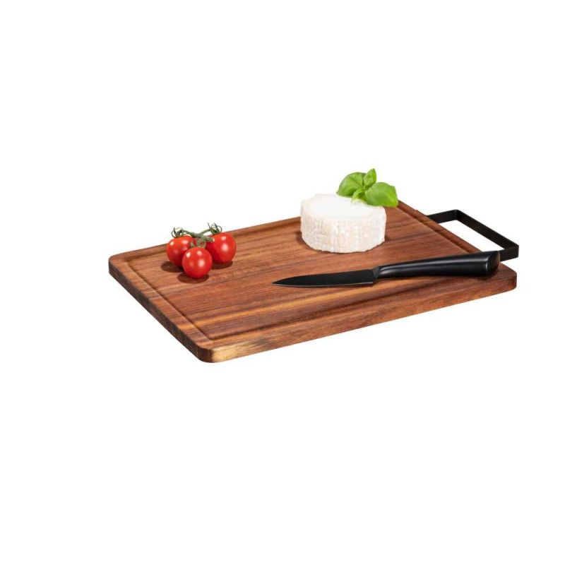Tocator / Platou servire din lemn de accacia Wenko Black Outdoor Kitchen 37 x 23 x 1,5 cm maro 55088100 - 3