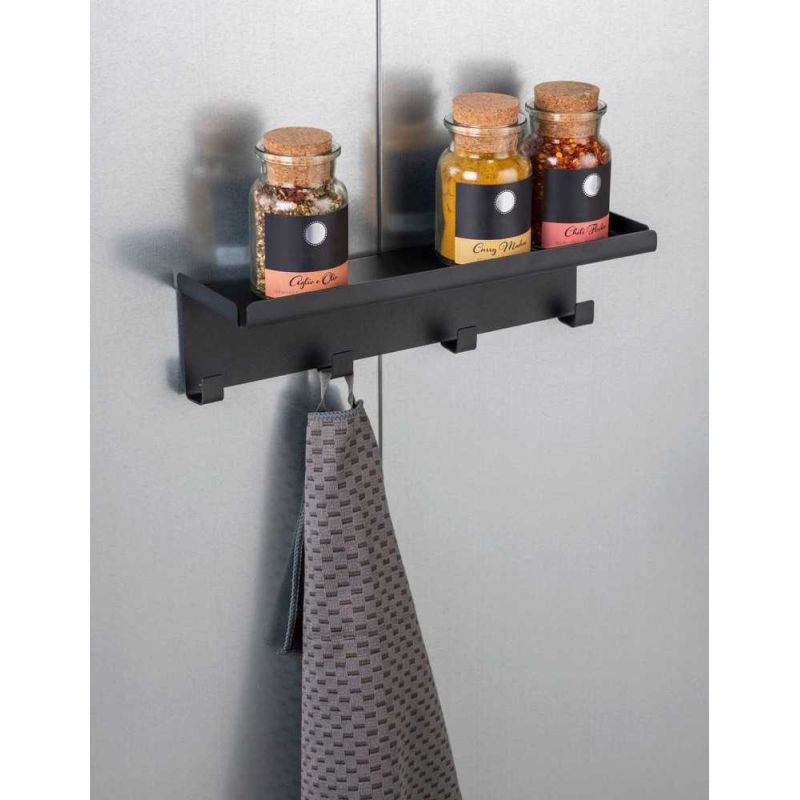 Sina magnetica cu carlige si suport Ima Wenko Black Outdoor Kitchen 30 x 6,5 x 9 cm negru 55067100 - 5