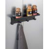 Sina magnetica cu carlige si suport Ima Wenko Black Outdoor Kitchen 30 x 6,5 x 9 cm negru 55067100 - 5